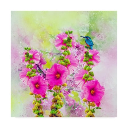 Ata Alishahi 'Flowers Explosion Pink' Canvas Art,18x18